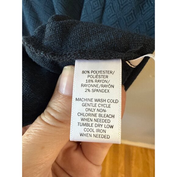 Ann Taylor Loft Petite Sleeveless Textured Blue Fit & Flare Dress Size OOP NWT - Picture 6 of 8